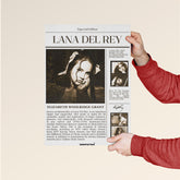 Lana Del Rey Newspaper Style Poster